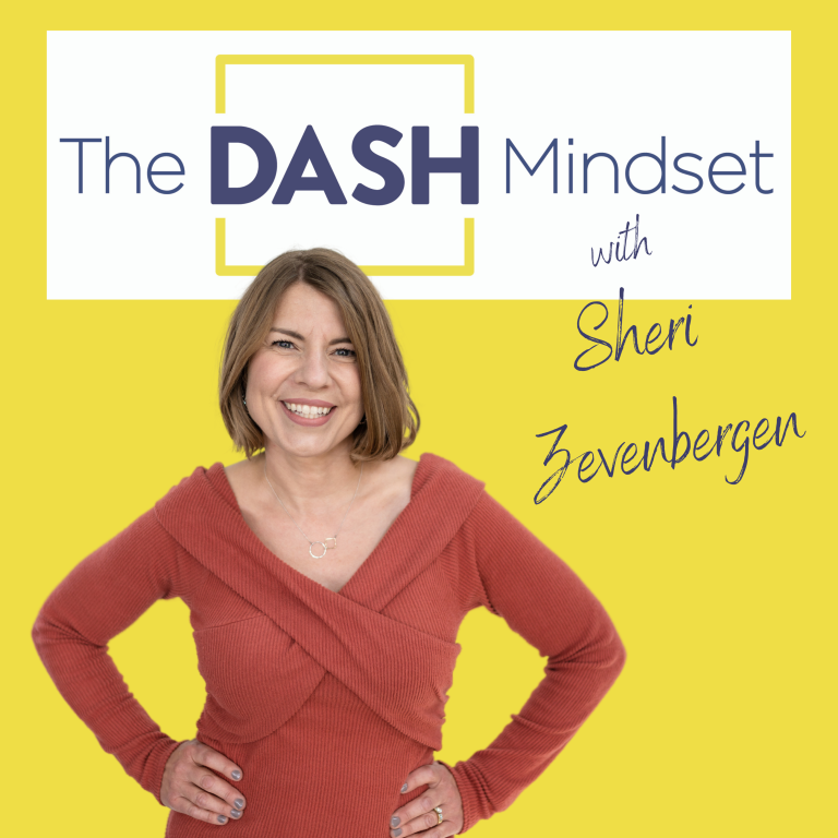 Podcast cover art for "The Dash Mindset" as highlighted on sheepjam.com